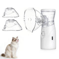 Portable Pet Atomizer for Cats & Dogs, Quiet Rechargeable Fine Mist Sprayer with 2 Masks, Handheld Pet Care Device for Home Travel Use (Type-C Charging)