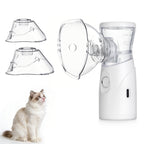 Portable Pet Atomizer for Cats & Dogs, Quiet Rechargeable Fine Mist Sprayer with 2 Masks, Handheld Pet Care Device for Home Travel Use (Type-C Charging)